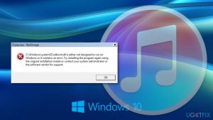 How to fix itunes exe bad image error on windows