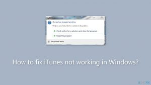 How to fix itunes not working in windows