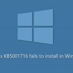 How to fix kb5001716 fails to install in windows
