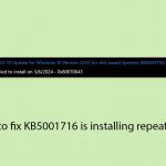 How to fix kb5001716 is installing repeatedly copy