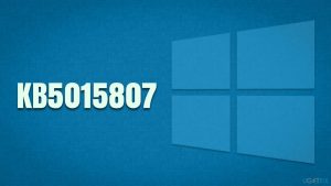 How to fix kb5015807 fails to install on windows