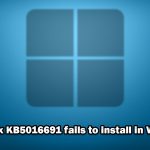 How to fix kb5016691 fails to install in windows