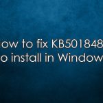 How to fix kb5018483 fails to install in windows