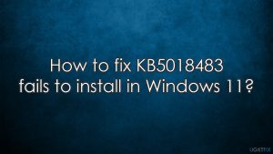 How to fix kb5018483 fails to install in windows