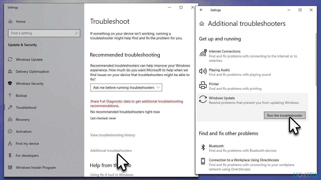 Use Windows Update Troubleshooter
