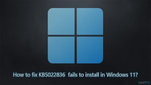 How to fix kb5022836 fails to install in windows