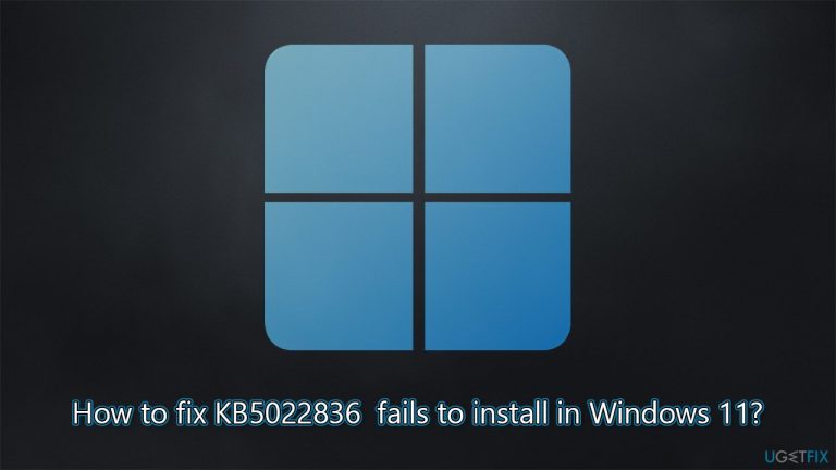 How to fix KB5022836  fails to install in Windows 11?