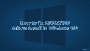 How to fix kb5022906 fails to install in windows