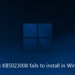 How to fix kb5023008 fails to install in windows