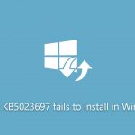 How to fix kb5023697 fails to install in windows