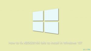 How to fix kb5028166 fails to install in windows