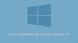 How to fix kb5028849 fails to install in windows
