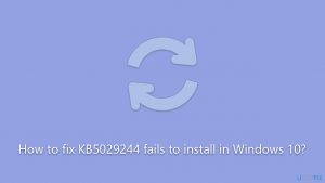 How to fix kb5029244 fails to install in windows