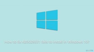 How to fix kb5029331 fails to install in windows