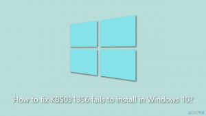 How to fix kb5031356 fails to install in windows
