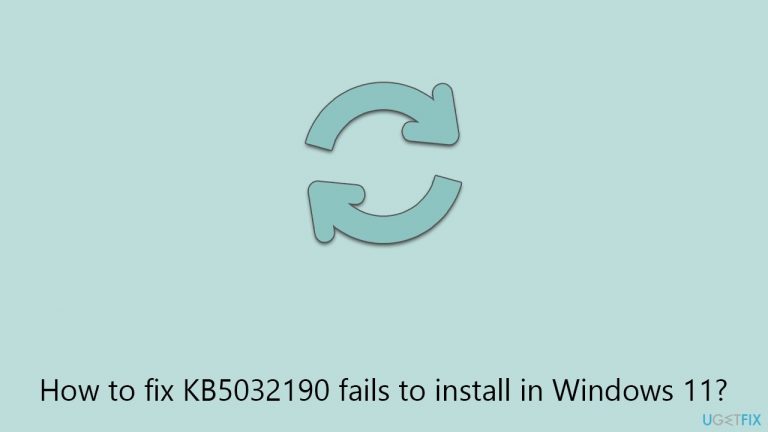 How to fix KB5032190 fails to install in Windows 11?