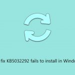 How to fix kb5032292 fails to install in windows