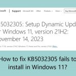 How to fix kb5032305 fails to install in windows
