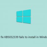 How to fix kb5032339 fails to install in windows