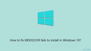 How to fix kb5032339 fails to install in windows