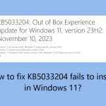 How to fix kb5033204 fails to install in windows