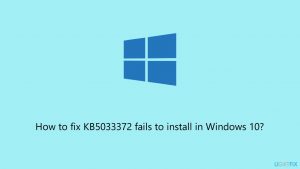 How to fix kb5033372 fails to install in windows