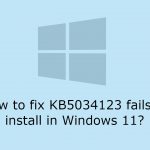 How to fix kb5034123 fails to install in windows