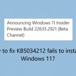 How to fix kb5034212 fails to install in windows