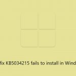 How to fix kb5034215 fails to install in windows