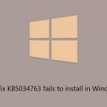How to fix kb5034763 fails to install in windows