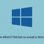 How to fix kb5037768 fails to install in windows 10 copy