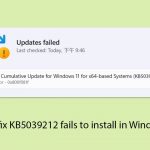 How to fix kb5039212 fails to install in windows 11 copy