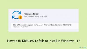 How to fix kb5039212 fails to install in windows 11 copy