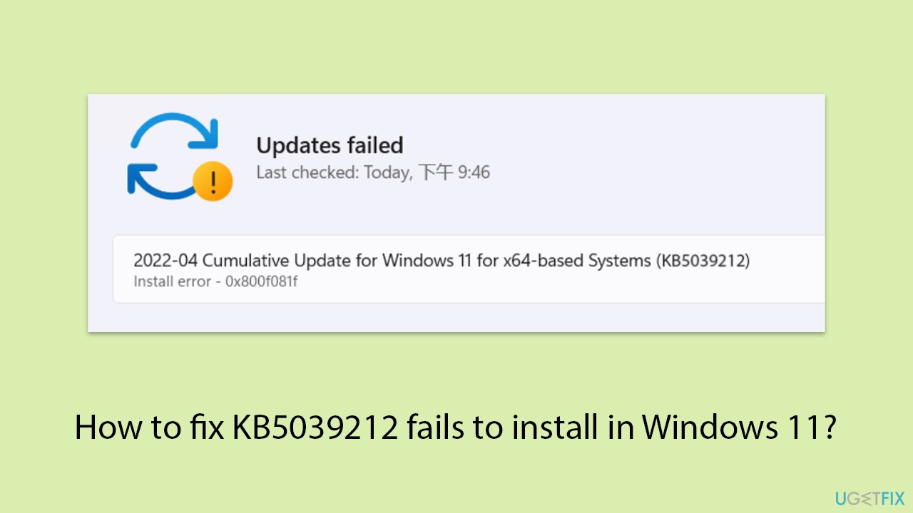 How to fix kb5039212 fails to install in windows 11 copy How to fix kb5039212 fails to install in windows 11 copy