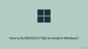How to fix kb5039217 fails to install in windows copy
