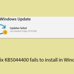 How to fix kb5044400 fails to install in windows 11 copy