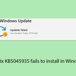 How to fix kb5045935 fails to install in windows 11 copy