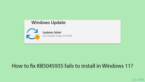 How to fix kb5045935 fails to install in windows 11 copy