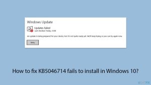 How to fix kb5046714 fails to install in windows 10 copy