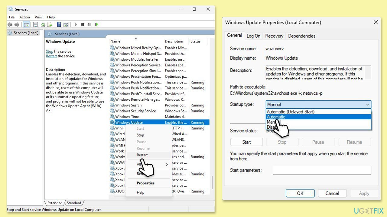 How to fix kb5046732 fails to install in windows 11 check relevant services