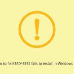 How to fix kb5046732 fails to install in windows