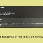 How to fix kb5049624 fails to install in windows