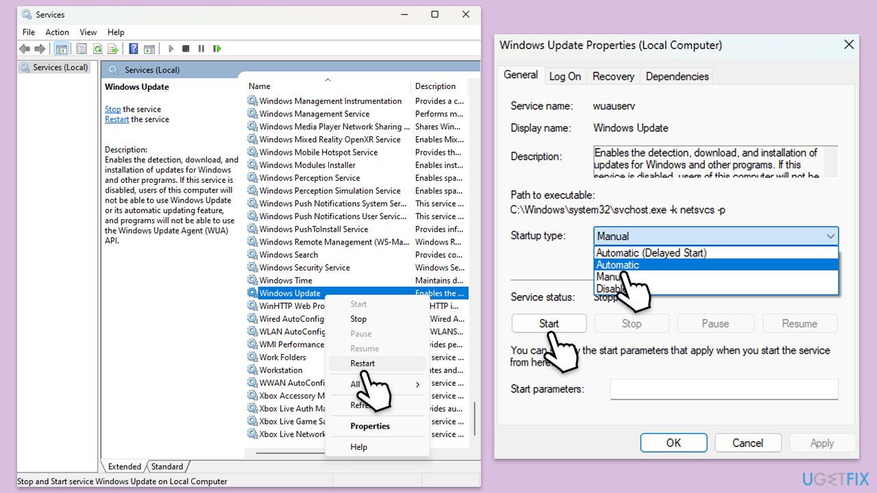 How to fix kb5050577 fails to install in windows 11 services