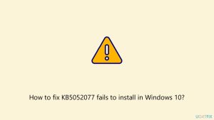 How to fix kb5052077 fails to install in windows