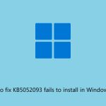 How to fix kb5052093 fails to install in windows