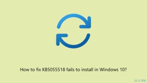 How to fix kb5055518 fails to install in windows