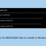How to fix kb5055683 fails to install in windows