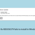 How to fix kb5058379 fails to install in windows 10 copy