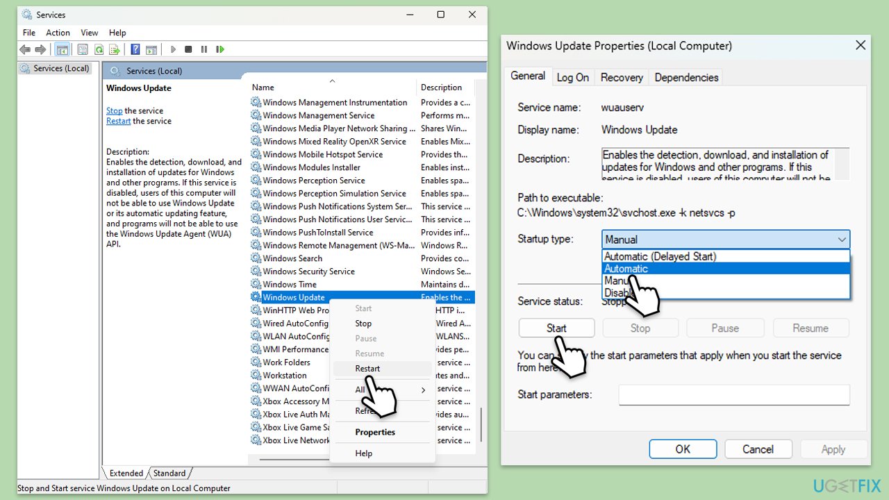 How to fix kb5058405 fails to install in windows 11 services