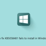 How to fix kb5058481 fails to install in windows 10 copy